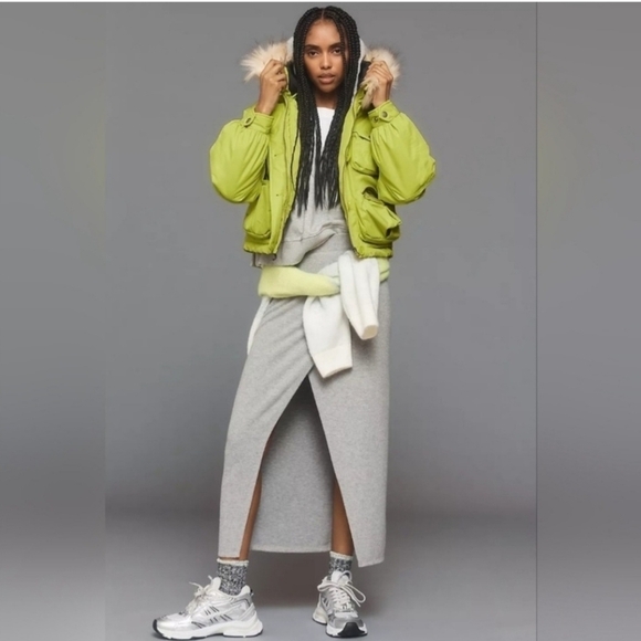 NWT Anthropologie Cropped Hooded Puffer Coat, Size XS - Picture 3 of 14